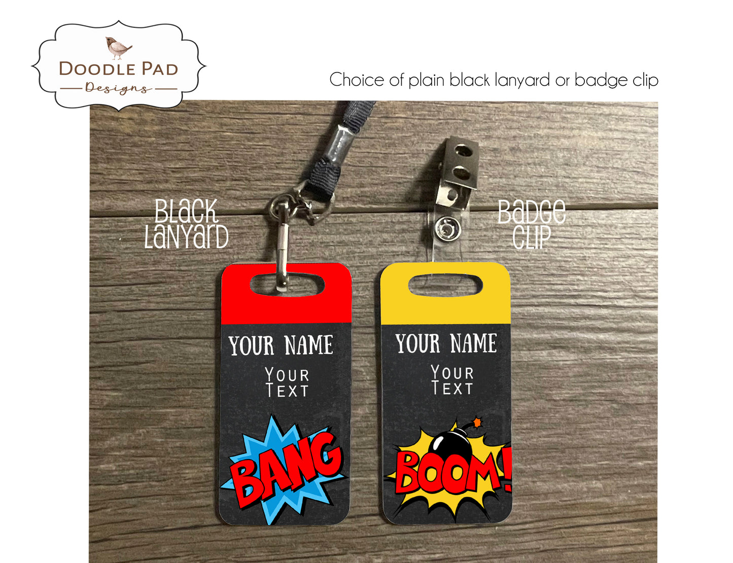 Personalized Comic Superhero Hall Passes