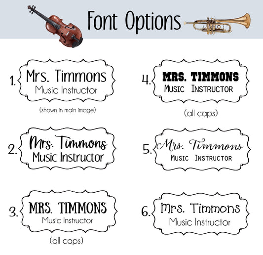 Music Teacher Door Sign