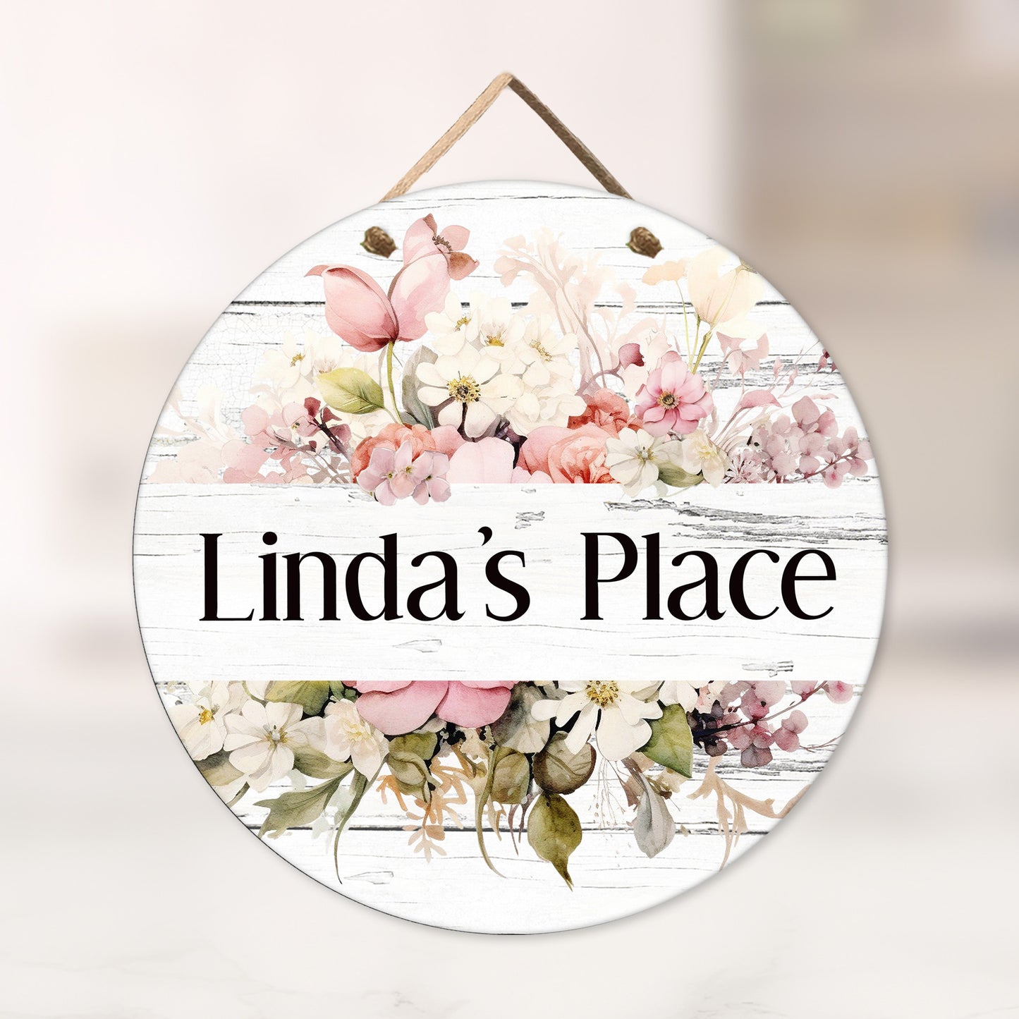 Personalized Wildflower Door Sign - Assisted Living Room Sign