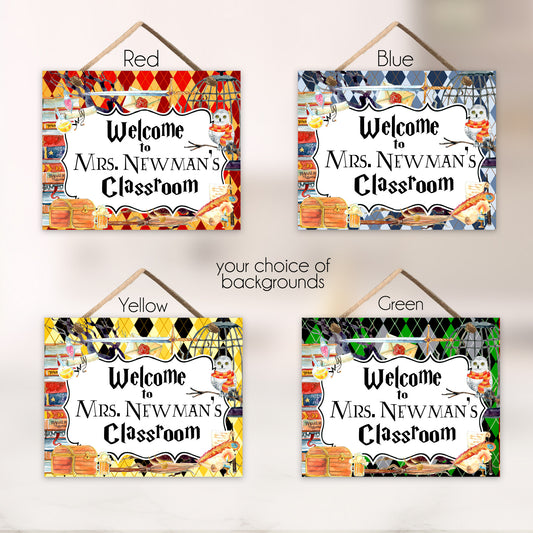 Wizard Classroom Door Sign