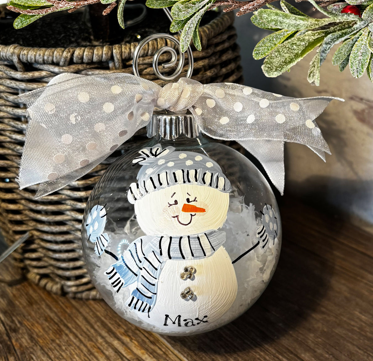 Personalized Baby Boy's First Christmas Ornament
