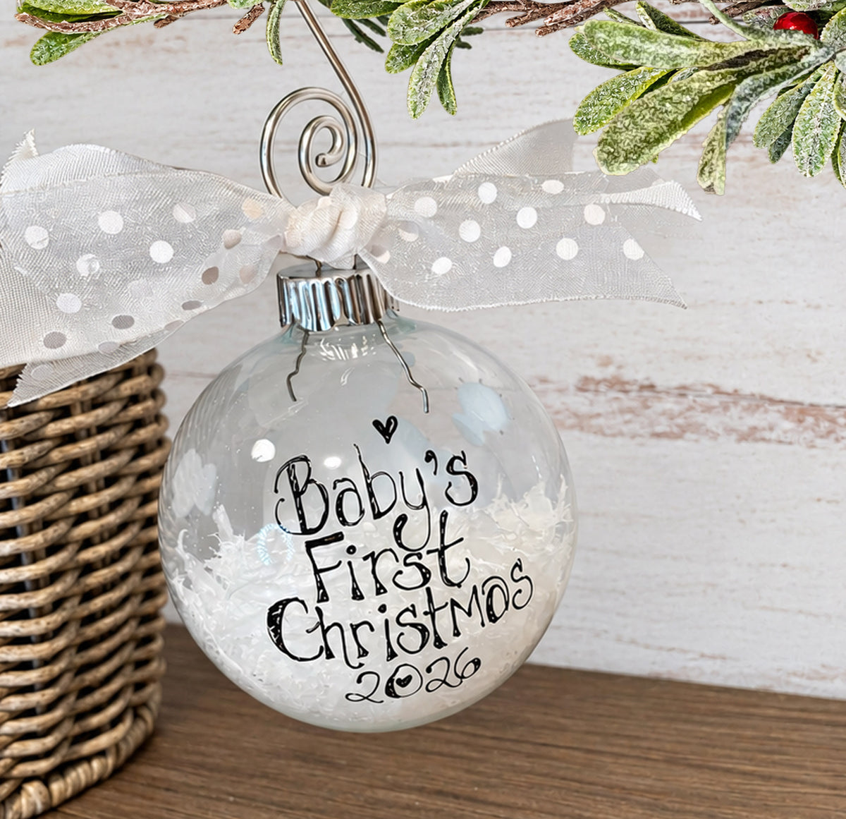 Personalized Baby Boy's First Christmas Ornament