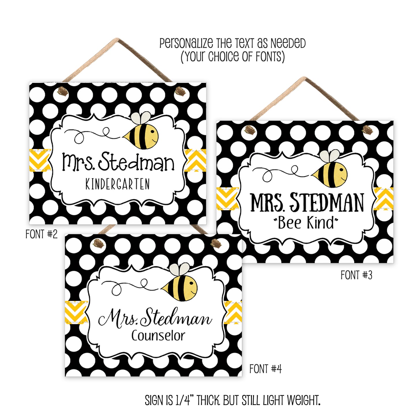 Busy Bee Classroom Door Sign