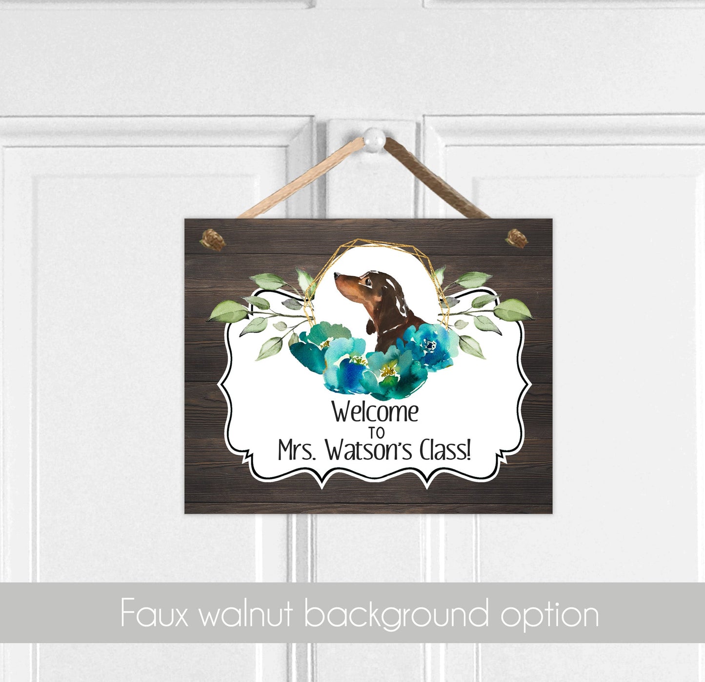 Custom Dog Classroom Door Sign