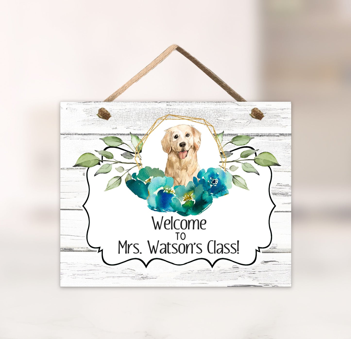 Custom Dog Classroom Door Sign