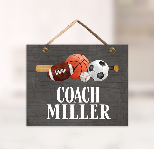 Gym Coach Classroom Door Sign