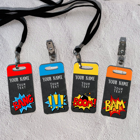 Personalized Comic Superhero Hall Passes
