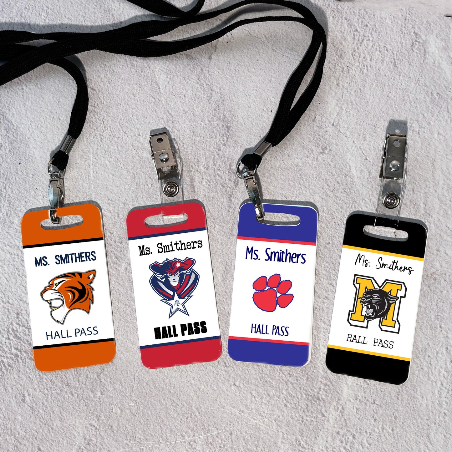 Custom Logo Hall Passes - Upload your School Logo