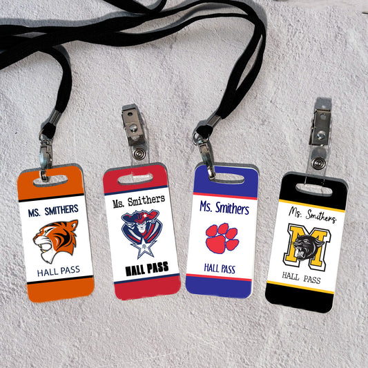 Custom Logo Hall Passes - Upload your School Logo