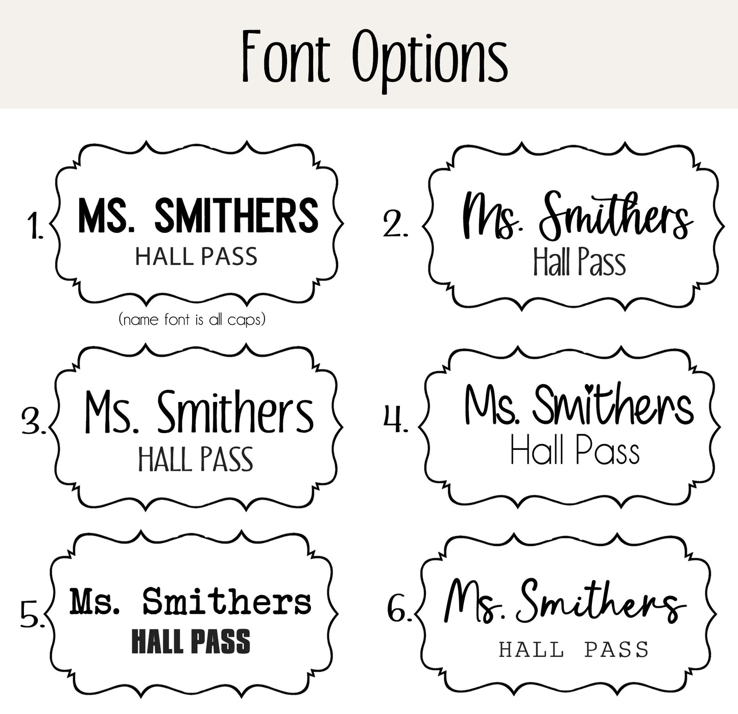 Custom Logo Hall Passes - Upload your School Logo