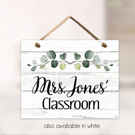 Personalized Farmhouse Classroom Door Sign