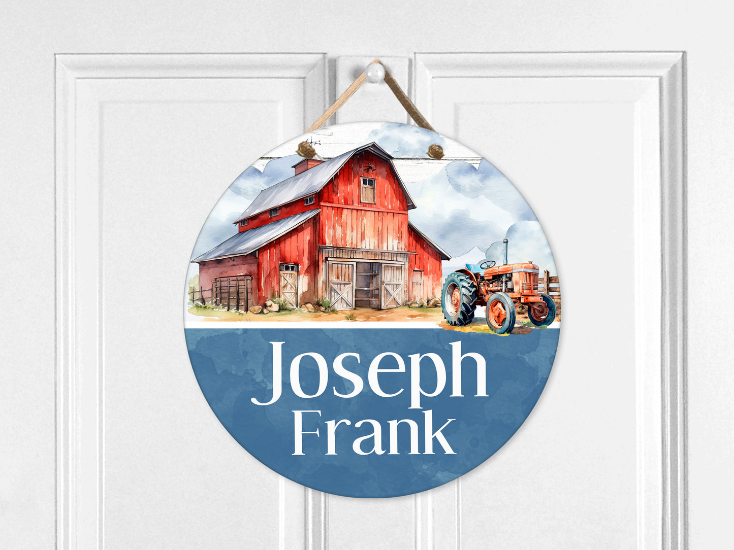Personalized Farm & Tractor Door Sign - Assisted Living Room Sign