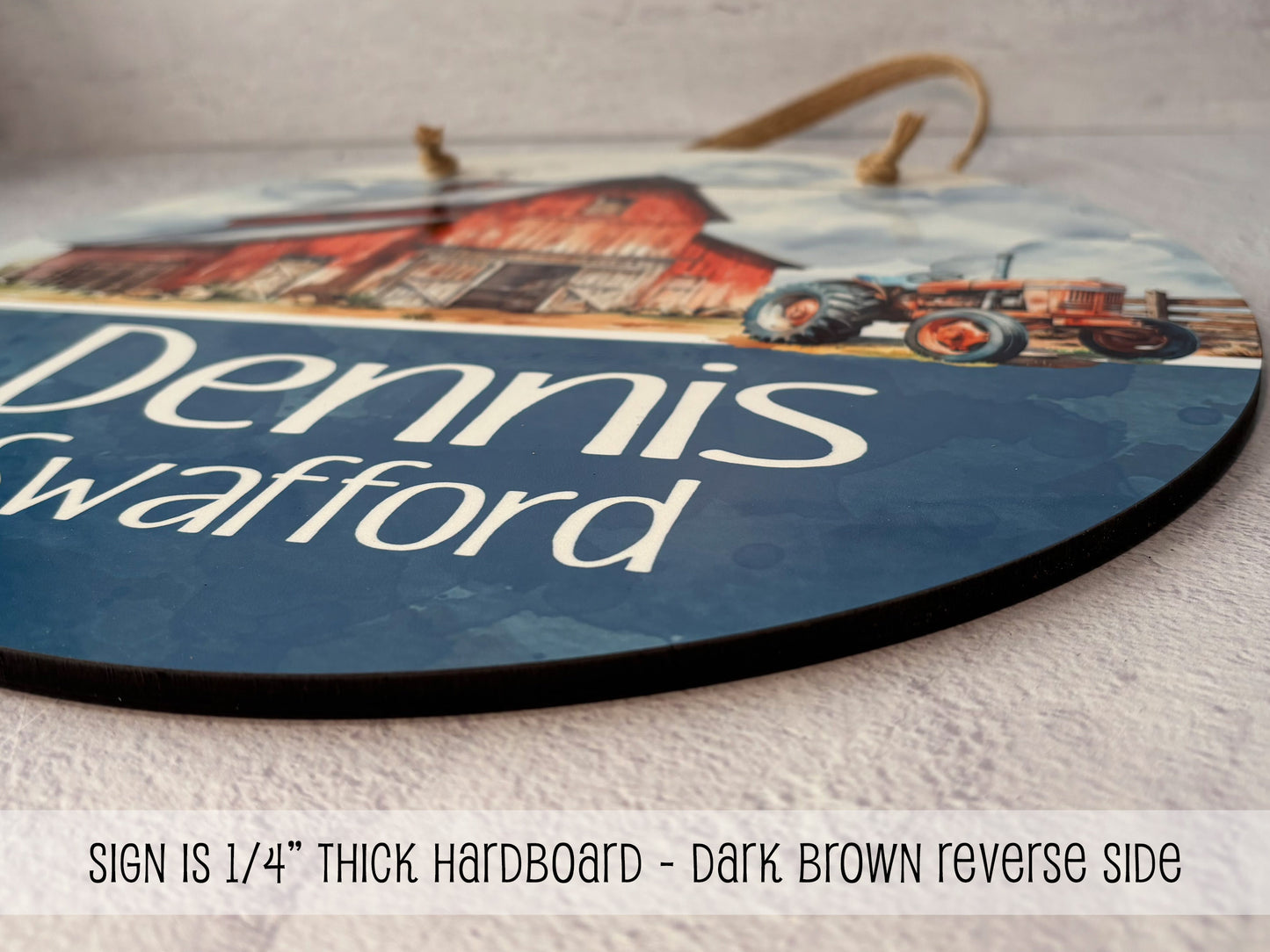 Personalized Farm & Tractor Door Sign - Assisted Living Room Sign
