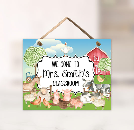Farm Theme Classroom Door Sign