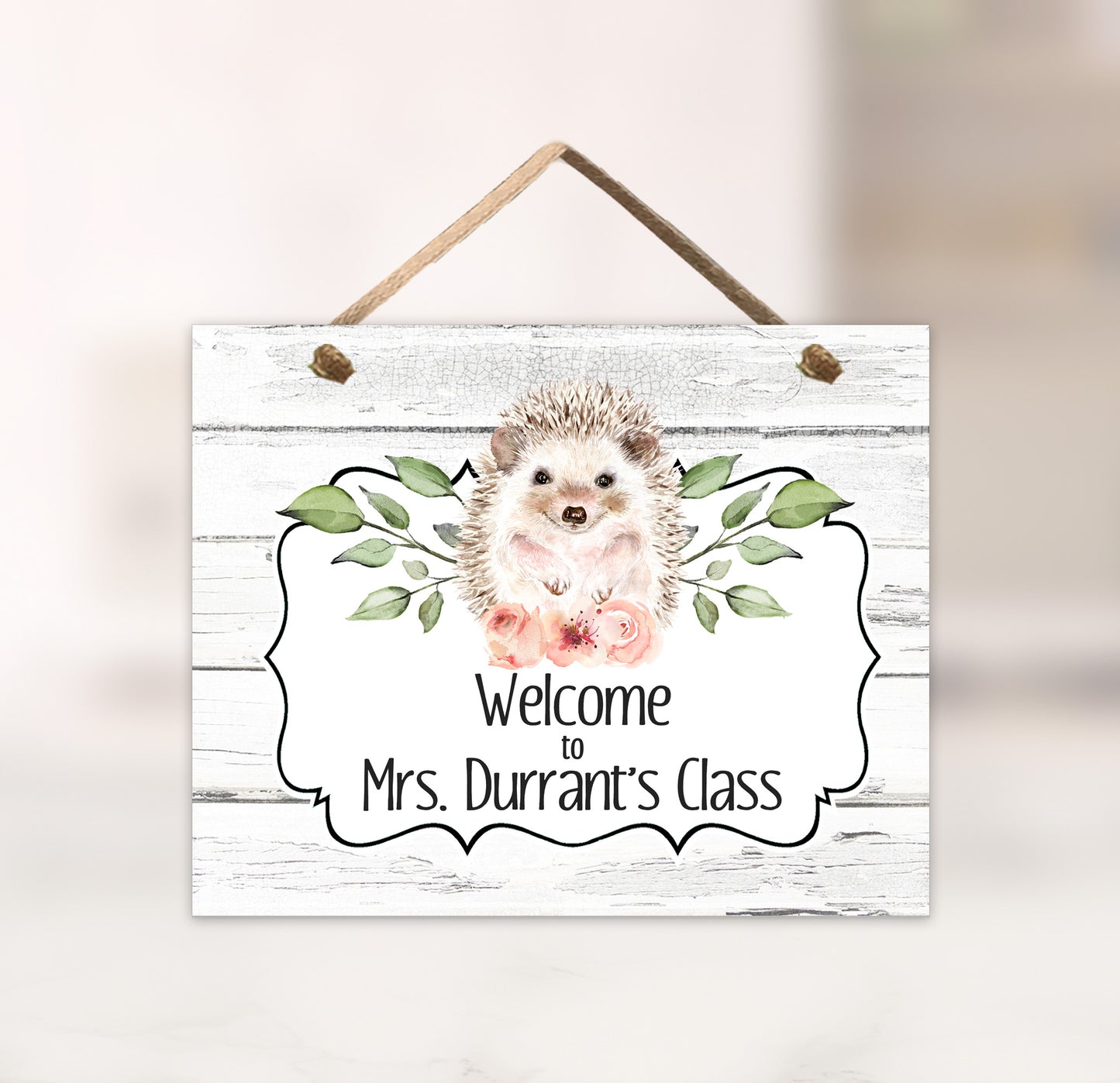 Hedgehog Classroom Door Sign