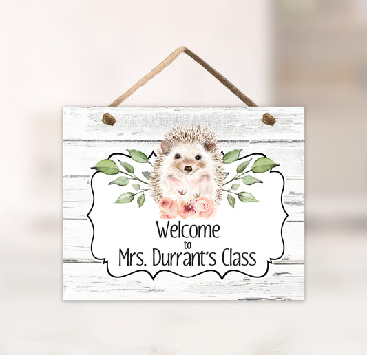 Hedgehog Classroom Door Sign