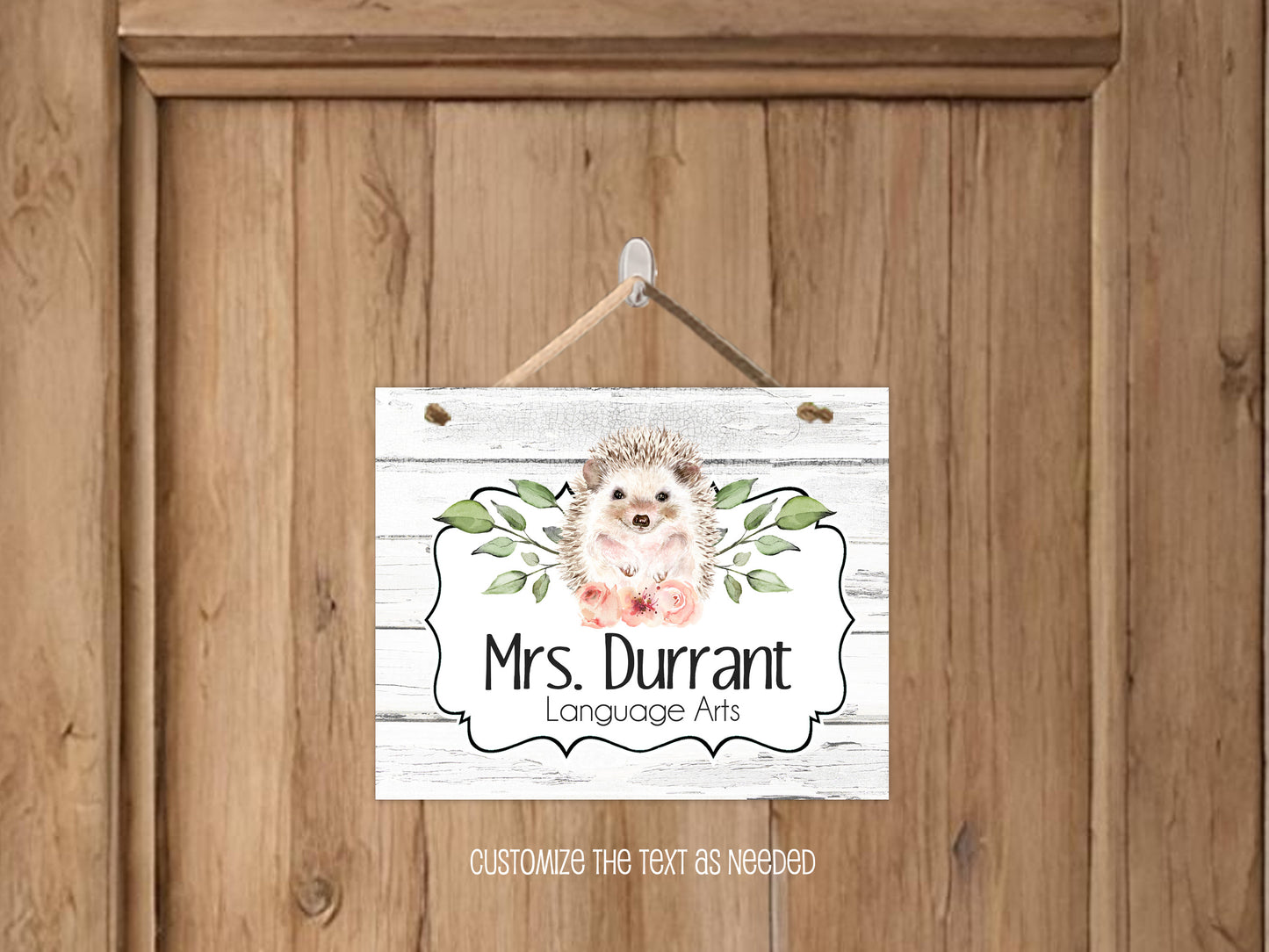 Hedgehog Classroom Door Sign
