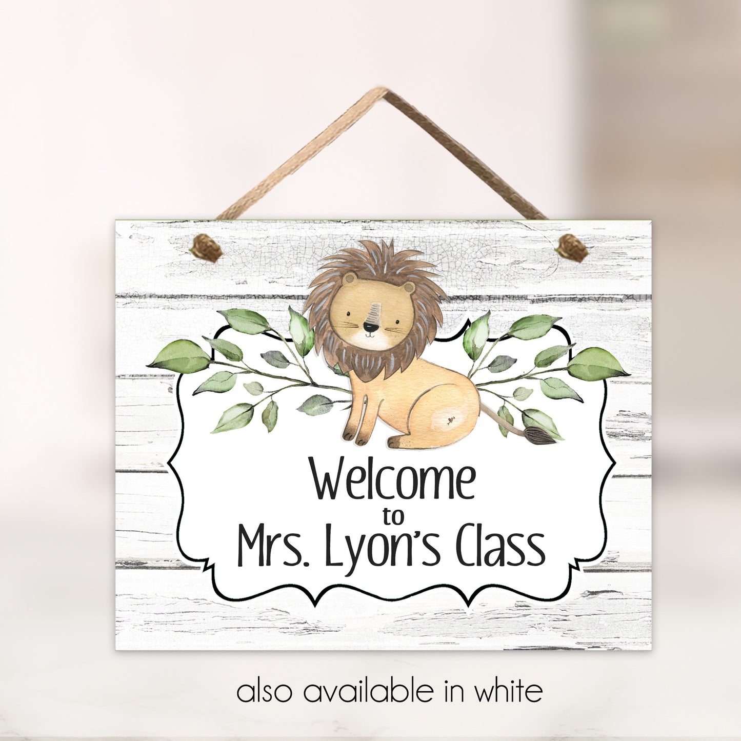 Personalized Lion Classroom Door Sign