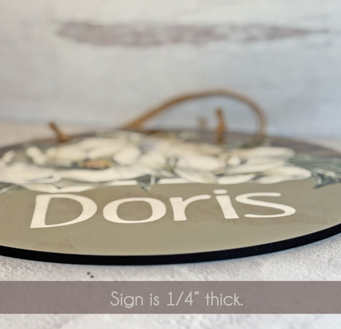 Personalized Magnolia Door Sign - Assisted Living Room Sign
