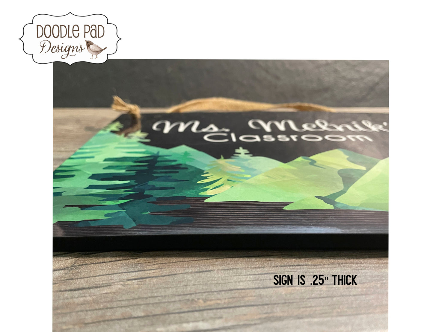 Mountain Theme Classroom Sign