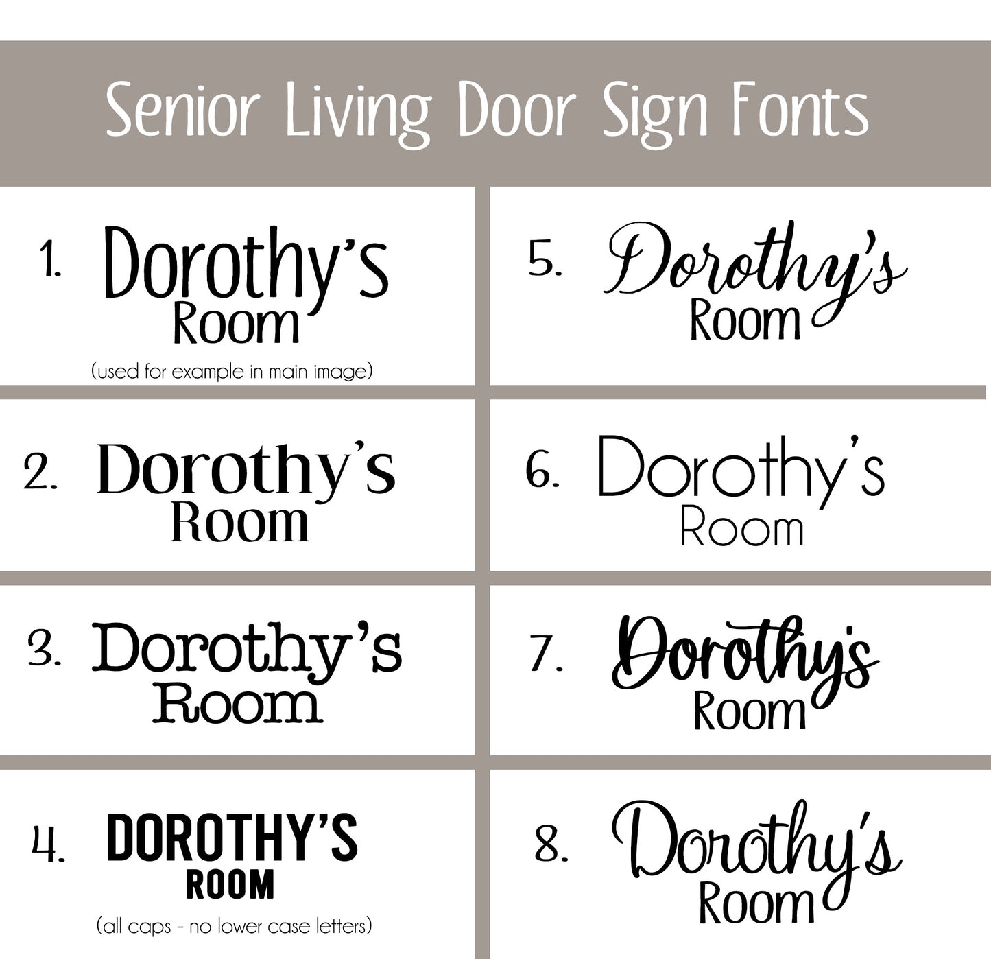Custom Door Sign with Photo for Senior Living