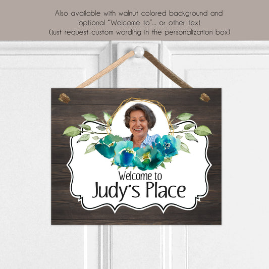 Custom Door Sign with Photo for Senior Living