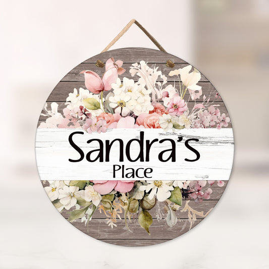Personalized Wildflower Door Sign - Assisted Living Room Sign