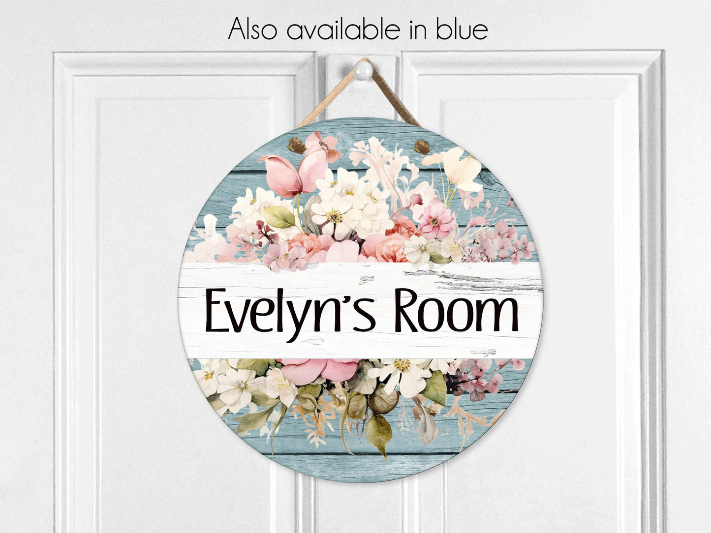 Personalized Wildflower Door Sign - Assisted Living Room Sign