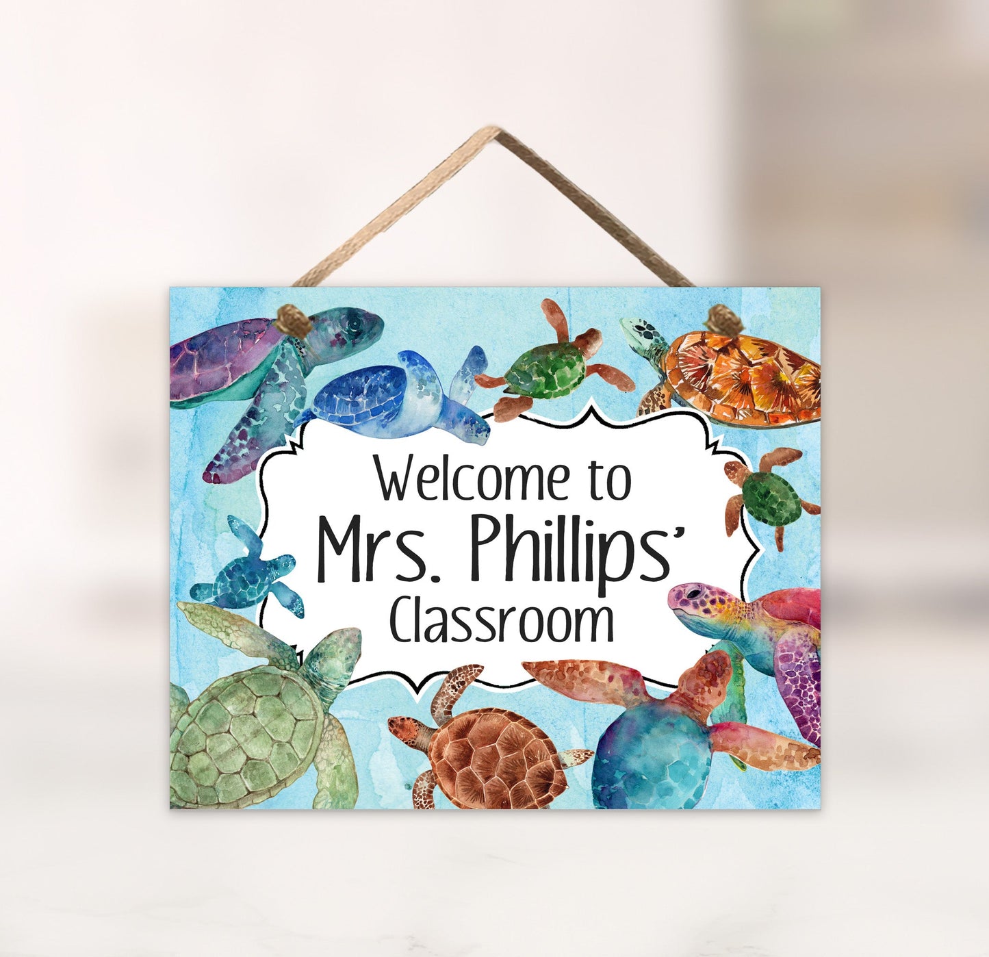 Sea Turtles Classroom Door Sign