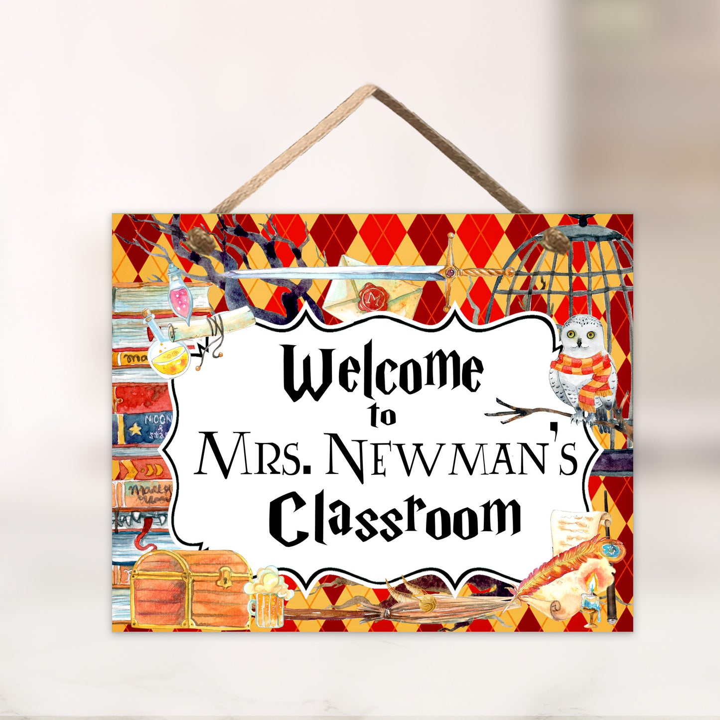 Wizard Classroom Door Sign